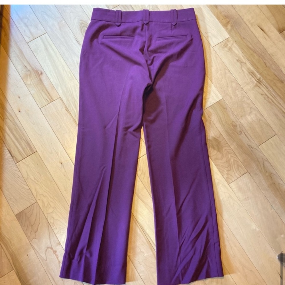 Rebecca Taylor Straight Suit Pants plum/purple size six - Picture 6 of 10